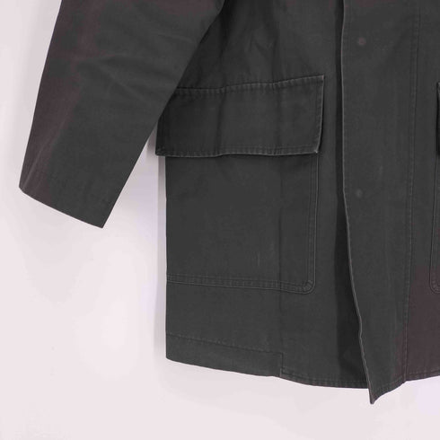 マーガレットハウエル MARGARET HOWELL 16AW レザードローコード 比翼ボタン フーデッド モッズ コート メンズ import:S