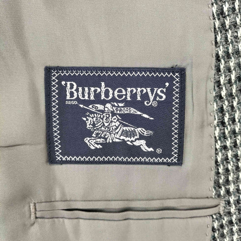 バーバリーズ BURBERRYS 総柄ウールテーラードジャケット メンズ
