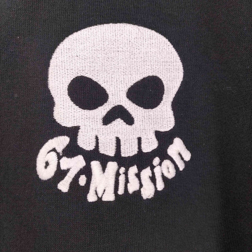 67 MISSION ロゴ刺繍ジップアップパーカー メンズ