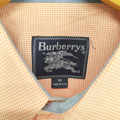 バーバリーズ BURBERRYS MADE IN USA ギンガムチェックL/S シャツ メンズ JPN:M