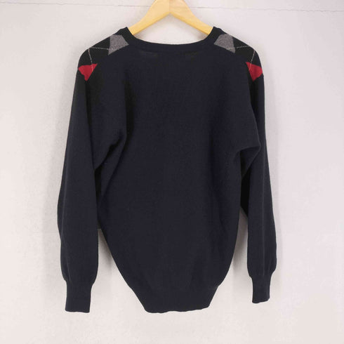 Buckingham カシミヤ 100 アーガイル柄 Vネックニット メンズ JPN:M