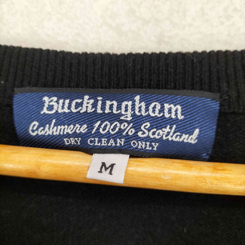 Buckingham カシミヤ 100 アーガイル柄 Vネックニット メンズ JPN:M