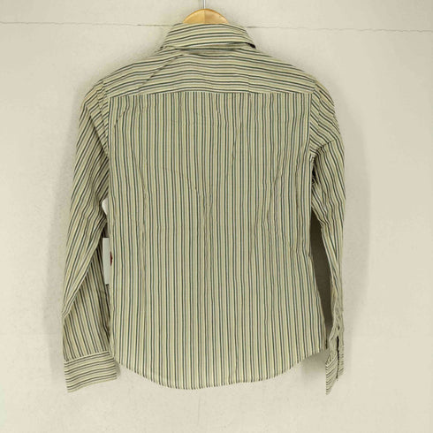バーバリーブルーレーベル BURBERRY BLUE LABEL ロゴ刺繍コットンストライプL/S シャツ レディース JPN:38