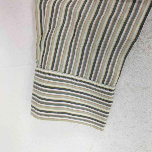 バーバリーブルーレーベル BURBERRY BLUE LABEL ロゴ刺繍コットンストライプL/S シャツ レディース JPN:38