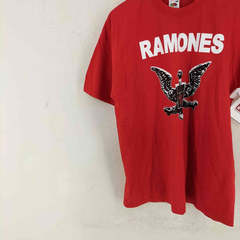 フルーツオブザルーム FRUIT OF THE LOOM 00s 両面プリントバンドTシャツ HEY HO LET'S GO メンズ import:XL