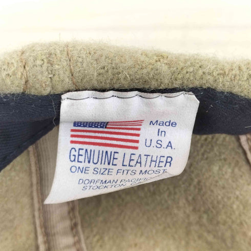 MADE IN USA ツバレザー ウールキャップ メンズ ONE SIZE