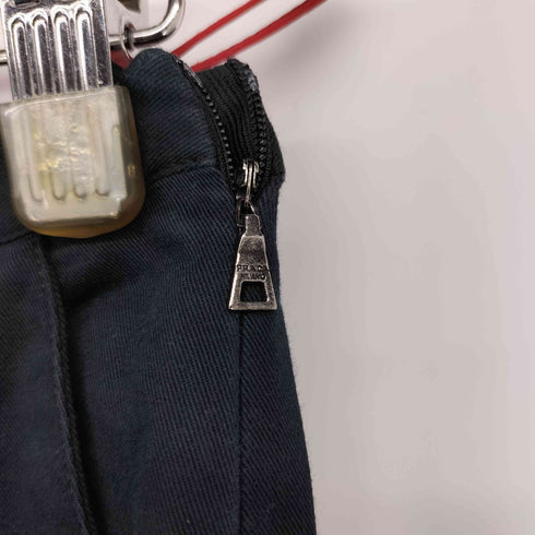 プラダ PRADA SPORT イタリア製 サイドジップ ノータック スラックス パンツ レディース 40