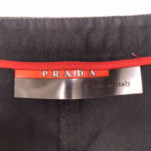 プラダ PRADA SPORT イタリア製 サイドジップ ノータック スラックス パンツ レディース 40