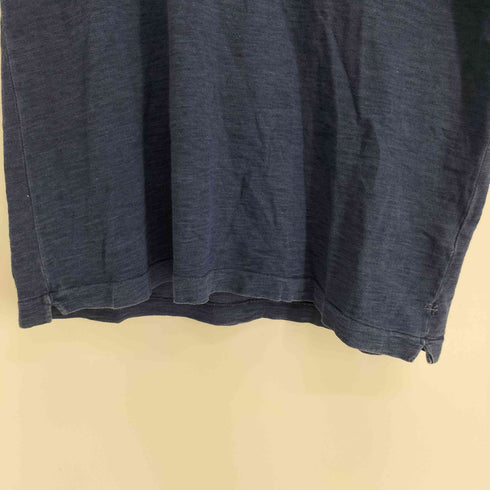 フォーティーファイブアール 45R ロゴ刺繍 インディゴ染め コットン クルーネック Tシャツ レディース JPN:2