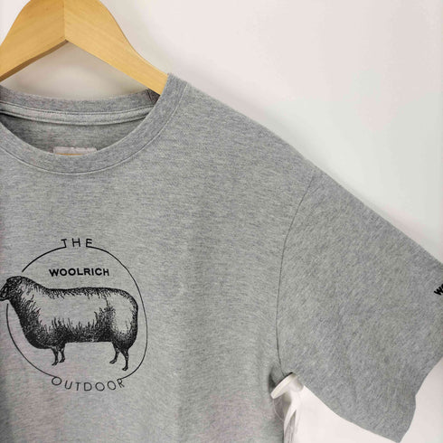 ウールリッチ WOOLRICH ロゴプリント 袖刺繍 S/S クルーネック Tシャツ メンズ import:S