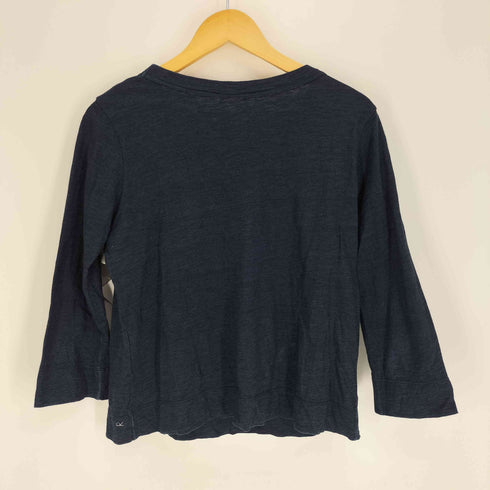 フォーティーファイブアール 45R フラワー フロート 刺繍 インディゴ染 L/S ボートネック カットソー レディース JPN:3