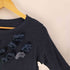 フォーティーファイブアール 45R フラワー フロート 刺繍 インディゴ染 L/S ボートネック カットソー レディース JPN:3