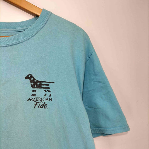 AMERICAN Fido 両面犬プリント ショートスリーブクルーネックTシャツ メンズ import:M