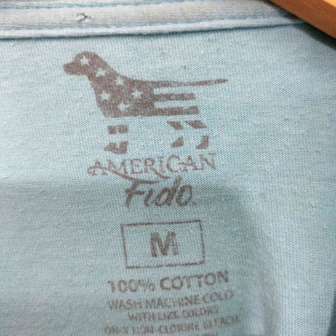 AMERICAN Fido 両面犬プリント ショートスリーブクルーネックTシャツ メンズ import:M
