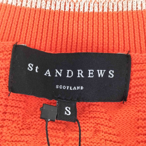 セントアンドリュース St. Andrews 14Gスクエアロゴジャガードクルーネックニットプルオーバー レディース import:S