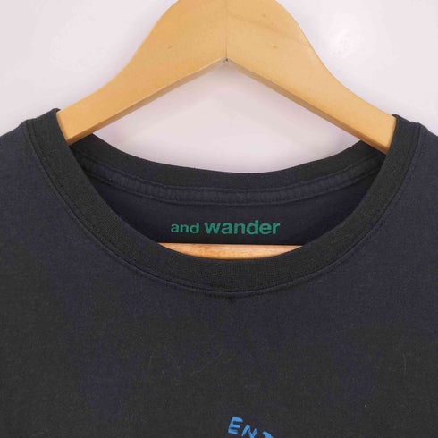 アンドワンダー and wander 槍ヶ岳コラボT 山頂柄 メンズ JPN:M