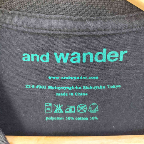 アンドワンダー and wander 槍ヶ岳コラボT 山頂柄 メンズ JPN:M