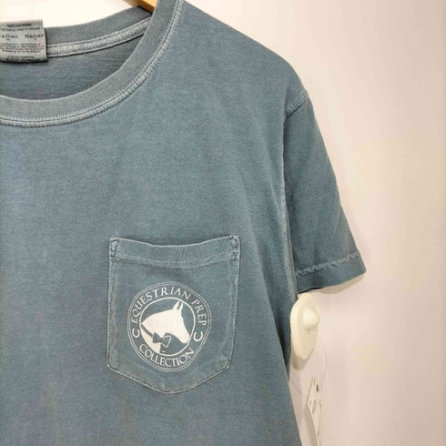 コンフォートカラーズ COMFORT COLORS 両面馬プリント ショートスリーブクルーネックポケットTシャツ メンズ import:S