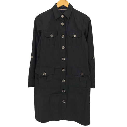 バーバリーロンドン BURBERRY LONDON 4ポケット シャツワンピースコート レディース 38
