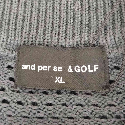 and per se &GOLF ウール×ペーパーファイバーニットセーター メンズ import:XL