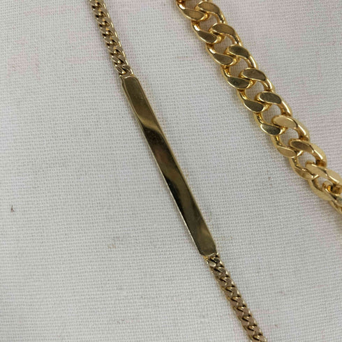 2連チェーンネックレス 925刻印 メンズ