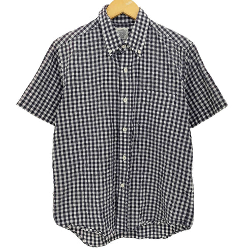 ザシャーキーズギャラリー THE SHARKEYS GALLERY シアサッカー ギンガムチェック 半袖ボタンダウンシャツ メンズ JPN:M