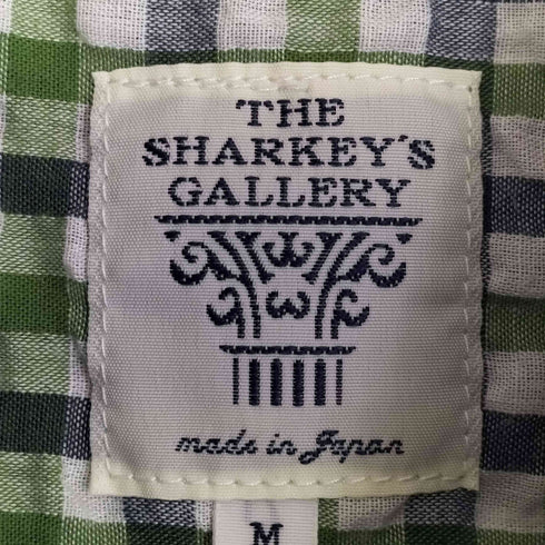 ザシャーキーズギャラリー THE SHARKEYS GALLERY シアサッカー ギンガムチェック 半袖ボタンダウンシャツ メンズ JPN:M