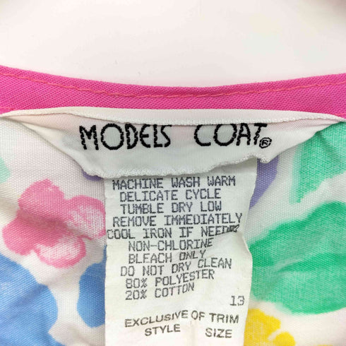 MODELS COAT USA製 総柄 7分袖 クロップド ワンピース レディース