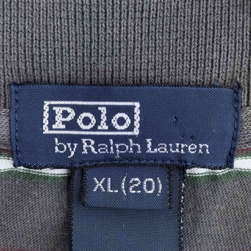 ポロバイラルフローレン Polo by RALPH LAUREN ポニー刺繍 ボーダーポロシャツ メンズ XL(20)