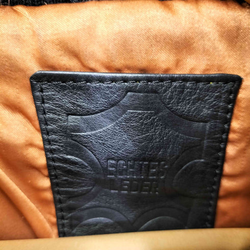 エヒテス レーダァ ECHTES LEDER 本革 リブニット ジップアップジャケット メンズ 52