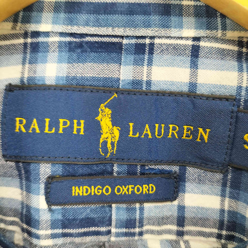 ポロラルフローレン POLO RALPH LAUREN INDIGO OXFORD チェックシャツ メンズ S