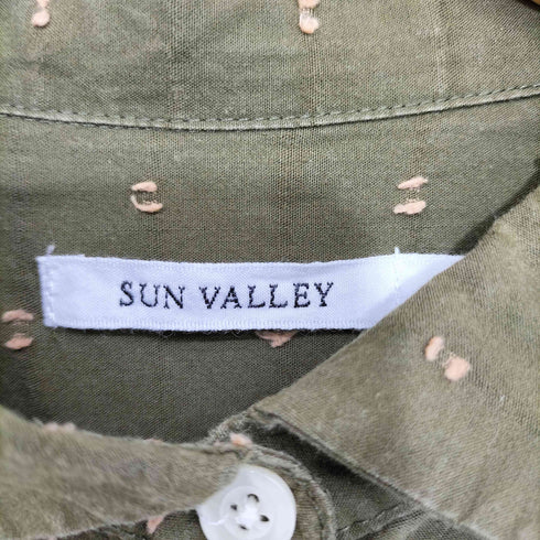 サンバレー Sun Valley ラウンドカラーシャツ 丸襟 ちびポケット レディース