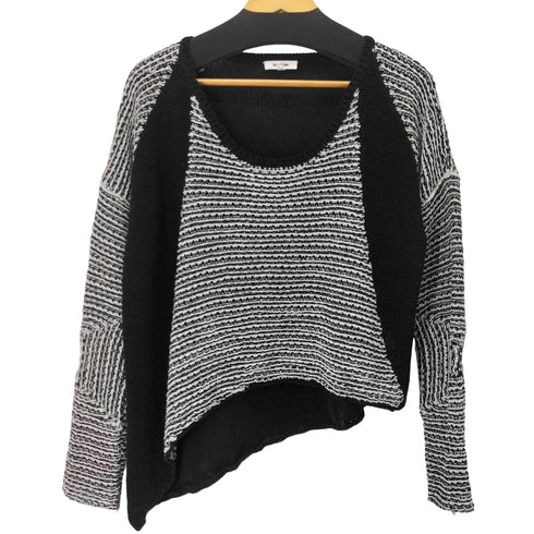 ヘルムートラング HELMUT LANG リネン混 アシンメトリーデザインコットンニット メンズ import:M