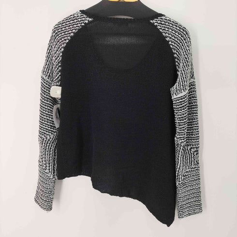 ヘルムートラング HELMUT LANG リネン混 アシンメトリーデザインコットンニット メンズ import:M
