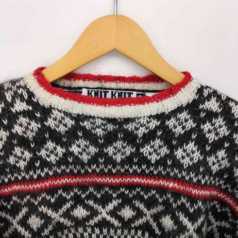 KNIT KNIT モヘア混 ネイティブ柄 プルオーバー ニット メンズ import:M