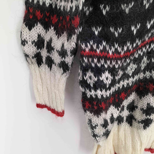 KNIT KNIT モヘア混 ネイティブ柄 プルオーバー ニット メンズ import:M