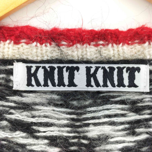 KNIT KNIT モヘア混 ネイティブ柄 プルオーバー ニット メンズ import:M