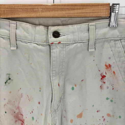 カーハート Carhartt ペイント加工 ワークパンツ リメイク メンズ w36
