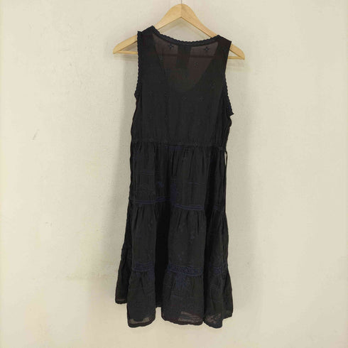 JOHNNY WAS 刺繍 レーヨン ノースリーブワンピース レディース import:S
