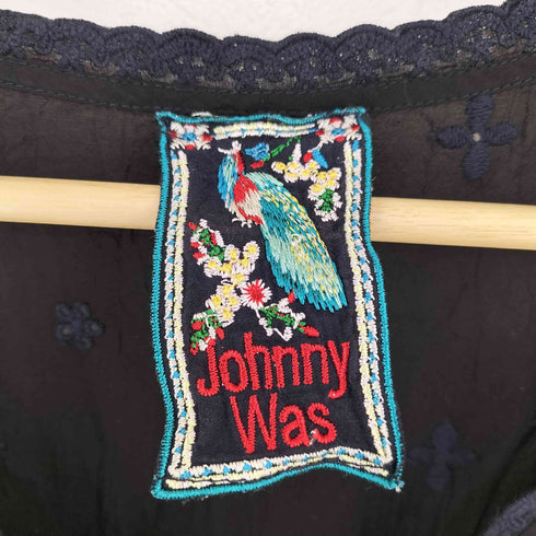 JOHNNY WAS 刺繍 レーヨン ノースリーブワンピース レディース import:S