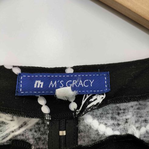 エムズグレイシー Ms GRACY 総柄 フレンチスリーブ シャツ ブラウス レディース 40