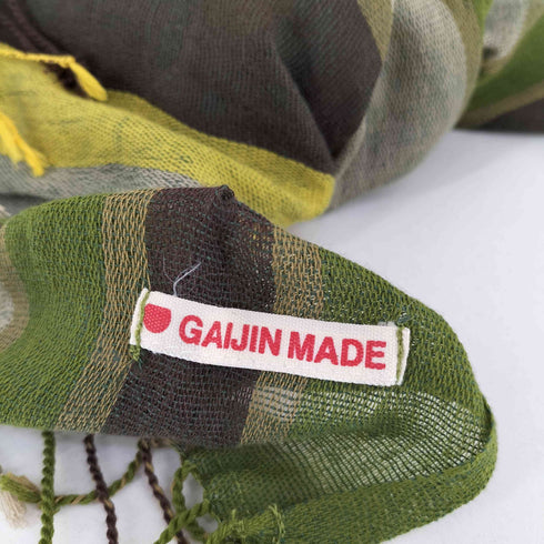 ガイジンメイド GAIJIN MADE 大判 フリンジ ストライプストール メンズ ONE SIZE