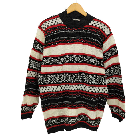 アルフレッドダナー ALFRED DUNNER USA製 ノルディック柄 モックネック アクリル ニット メンズ import:L
