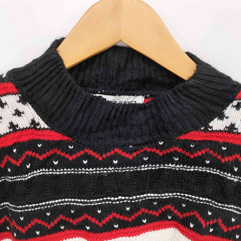 アルフレッドダナー ALFRED DUNNER USA製 ノルディック柄 モックネック アクリル ニット メンズ import:L