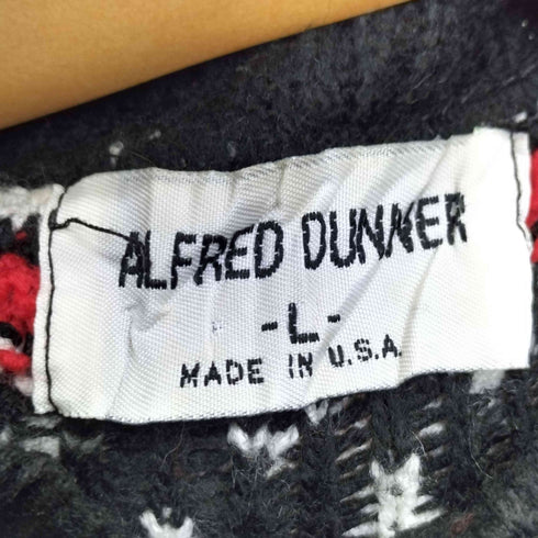 アルフレッドダナー ALFRED DUNNER USA製 ノルディック柄 モックネック アクリル ニット メンズ import:L