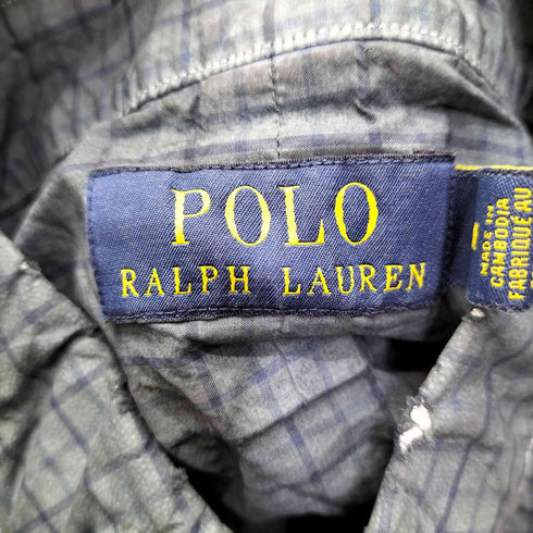 ポロラルフローレン POLO RALPH LAUREN ポニー刺繍 チェック L/S シャツ メンズ import:M
