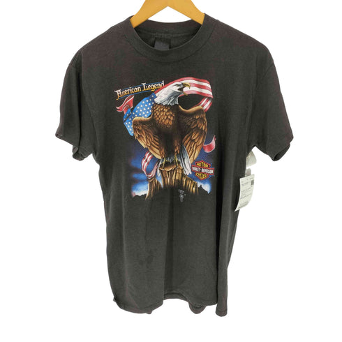ハーレーダビッドソン HARLEY-DAVIDSON 80S 1988コピーライト 3D EMBLEM イーグルプリントTシャツ メンズ import:L
