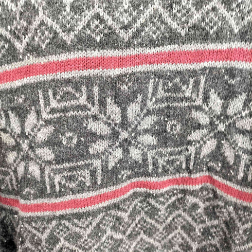 アイゾッド IZOD 総柄 ネップ コットンアクリル ニット メンズ import:L