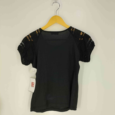 ジバンシィ GIVENCHY BOUTIQUES レーススリーブ ストレッチ Tシャツ レディース import:M