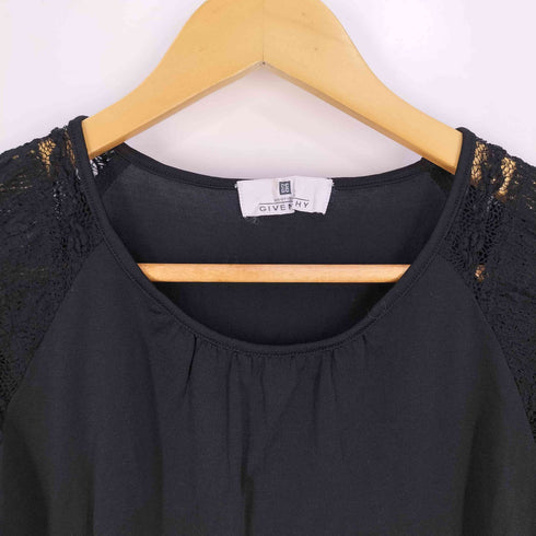 ジバンシィ GIVENCHY BOUTIQUES レーススリーブ ストレッチ Tシャツ レディース import:M